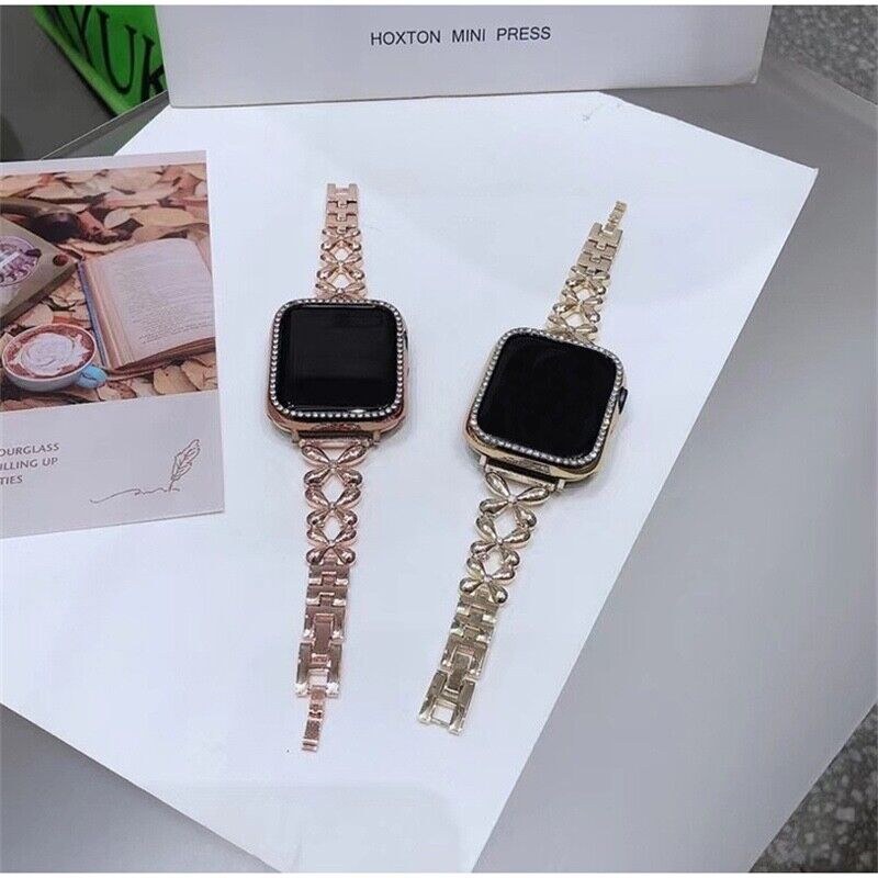 STAINLESS STEEL APPLE WATCH BAND 10/9/8/7/6/5/4/SE ULTRA 1/2 MULTICOLOR LUXURY