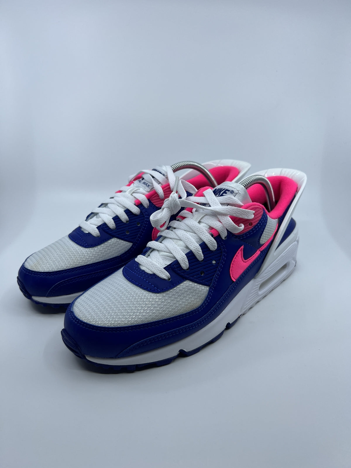 ♻️✅ Nike Air Max 90 FlyEase Shoes Hyper Pink Deep Royal Blue US9.5 CU0814-101