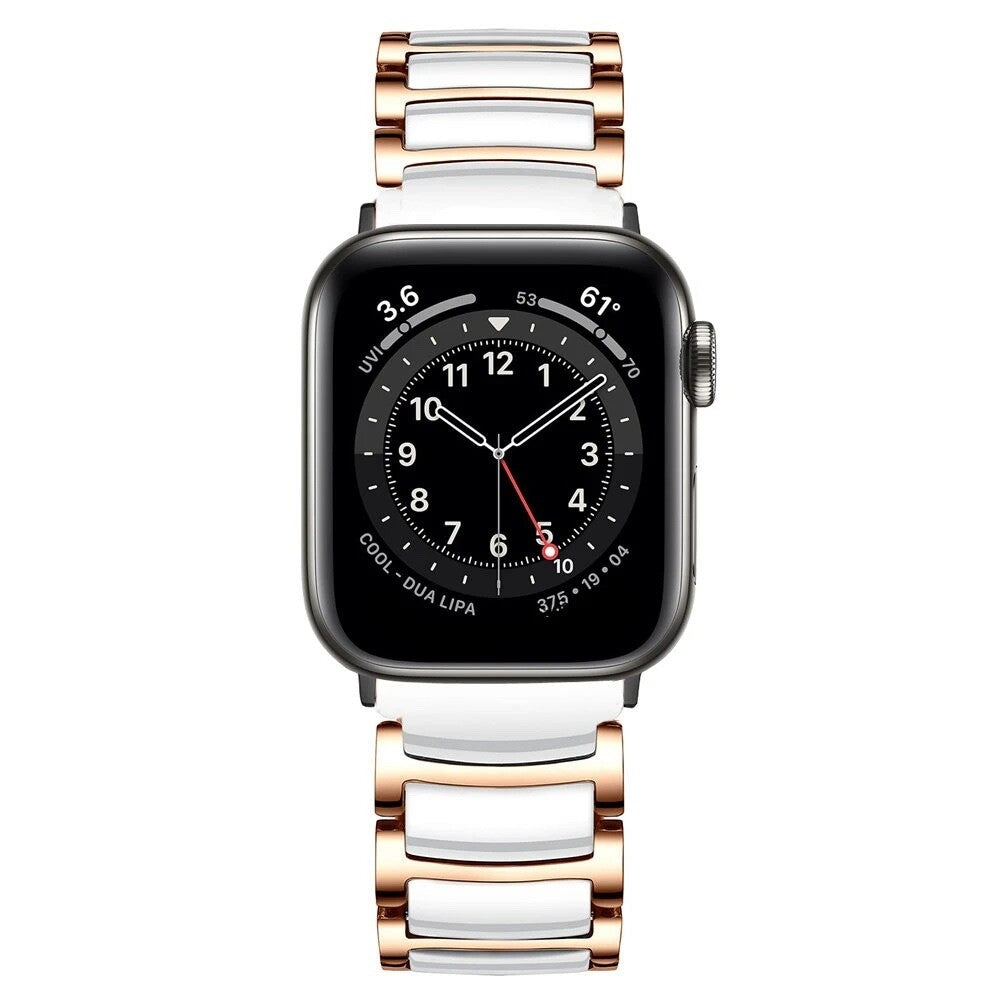 STAINLESS STEEL APPLE WATCH BAND 10/9/8/7/6/5/4/SE ULTRA 1/2 MULTICOLOR LUXURY