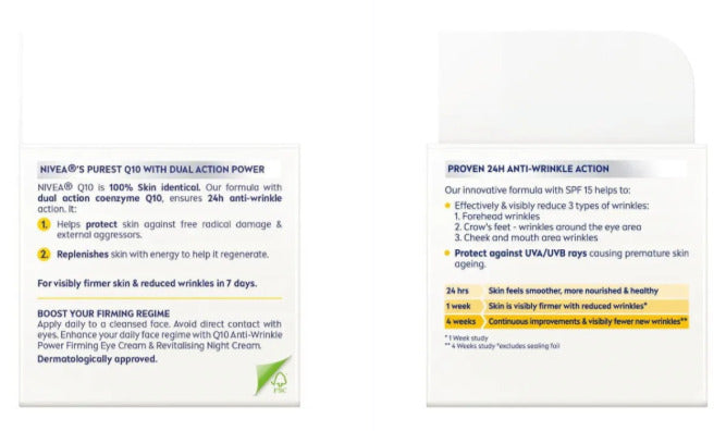 Nivea Q10 Plus Spf 15 Anti-Wrinkle Face Day Cream, 50 ml 1.69 oz