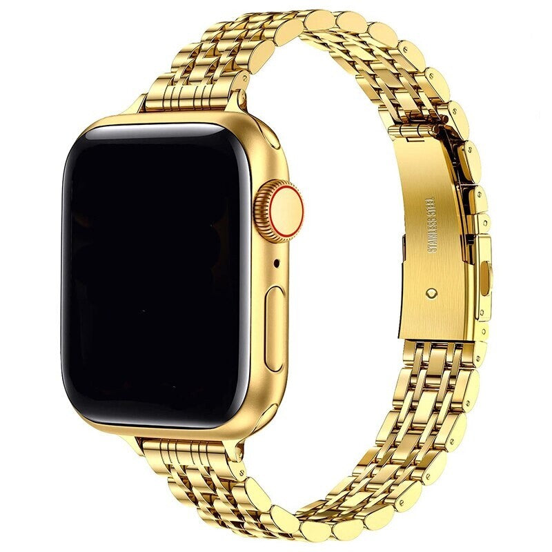 STAINLESS STEEL APPLE WATCH BAND 10/9/8/7/6/5/4/SE ULTRA 1/2 MULTICOLOR LUXURY
