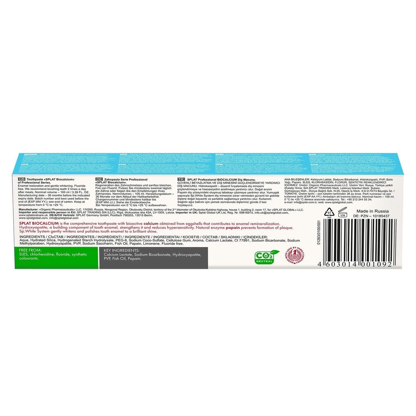 Splat Professional Series Multiple Action Toothpaste With Bioactive(2 Pack)