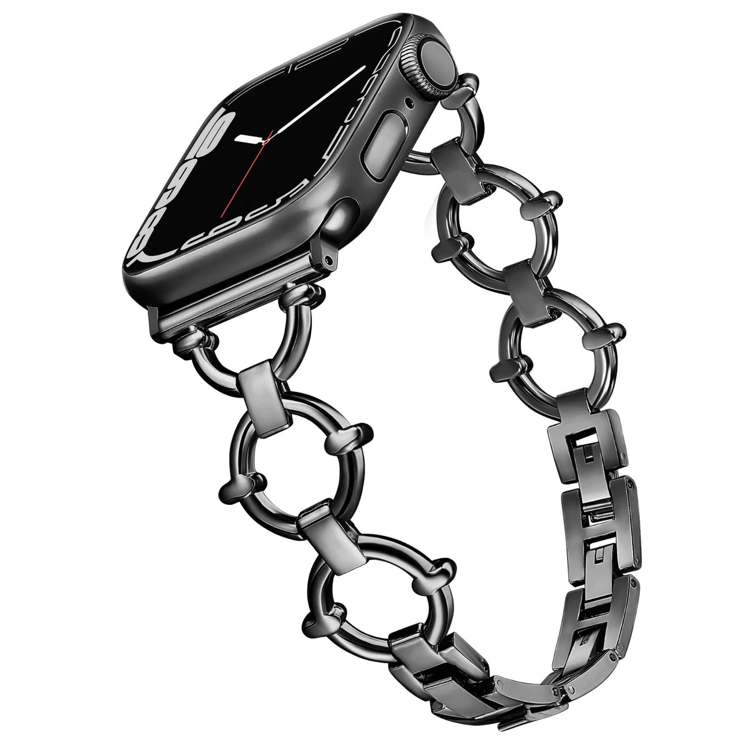 STAINLESS STEEL APPLE WATCH BAND 10/9/8/7/6/5/4/SE ULTRA 1/2 MULTICOLOR LUXURY