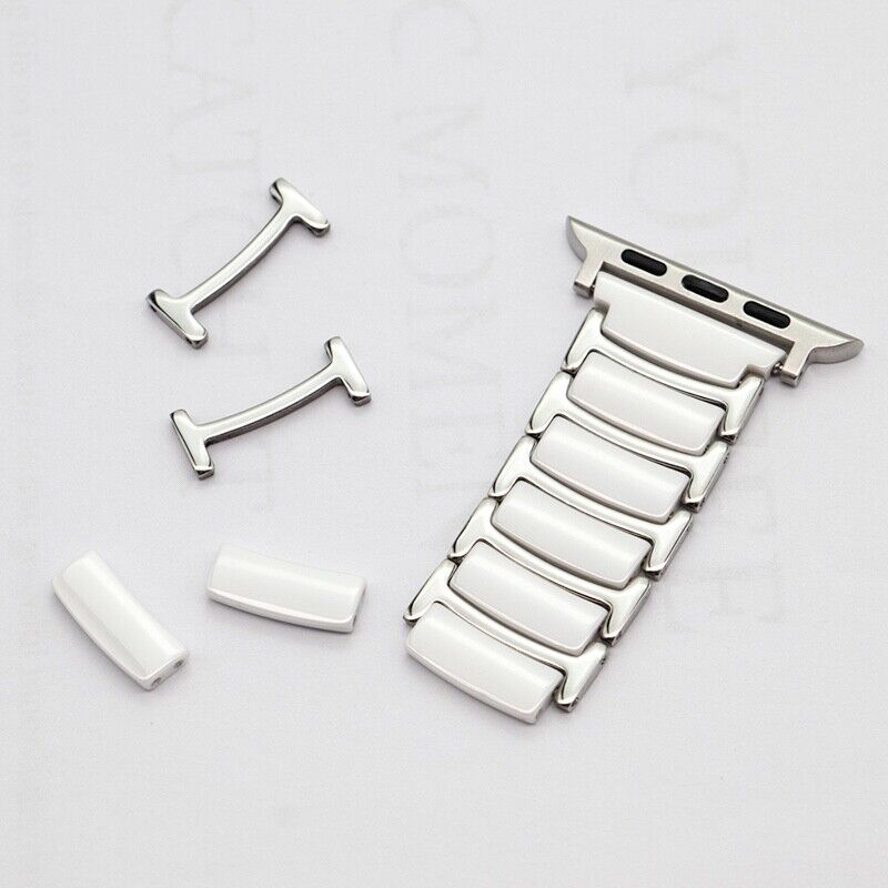 STAINLESS STEEL APPLE WATCH BAND 10/9/8/7/6/5/4/SE ULTRA 1/2 MULTICOLOR LUXURY