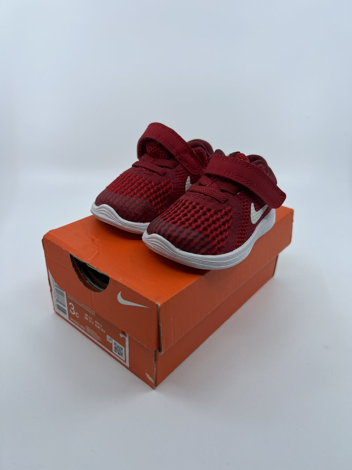 ♻️✅New Nike Revolution 4 TDV Gym Red WhiteTeam Red 943304 601 US3C