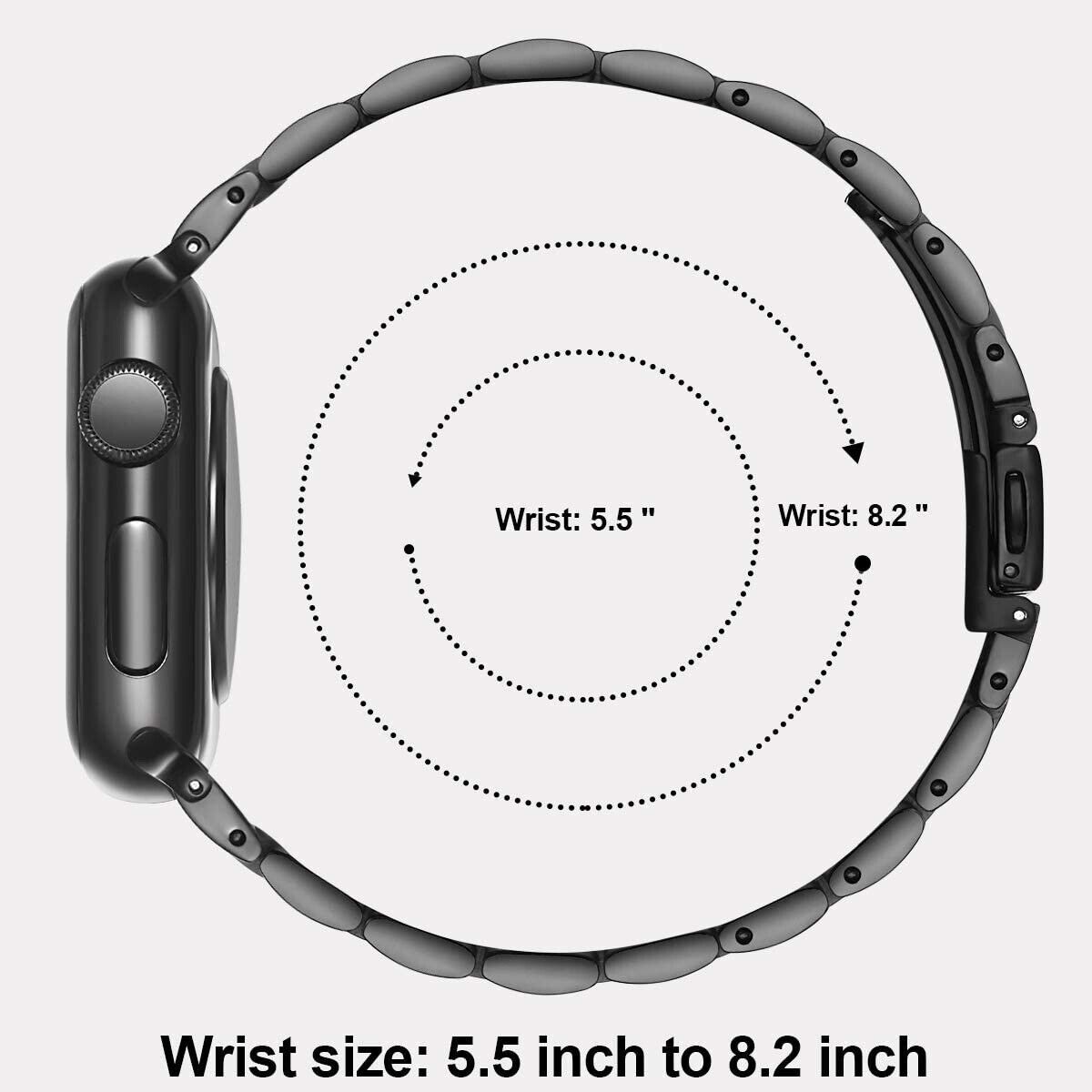 STAINLESS STEEL APPLE WATCH BAND 10/9/8/7/6/5/4/SE ULTRA 1/2 MULTICOLOR LUXURY