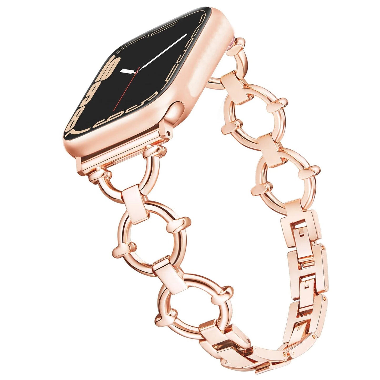 STAINLESS STEEL APPLE WATCH BAND 10/9/8/7/6/5/4/SE ULTRA 1/2 MULTICOLOR LUXURY