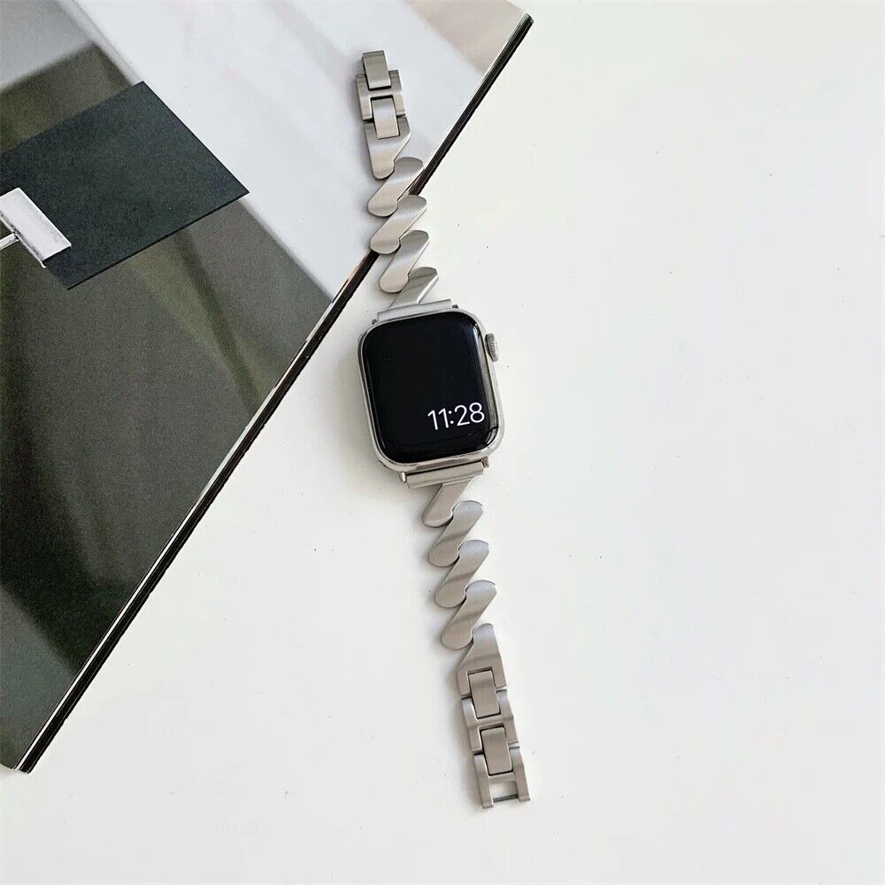 STAINLESS STEEL APPLE WATCH BAND 10/9/8/7/6/5/4/SE ULTRA 1/2 MULTICOLOR LUXURY