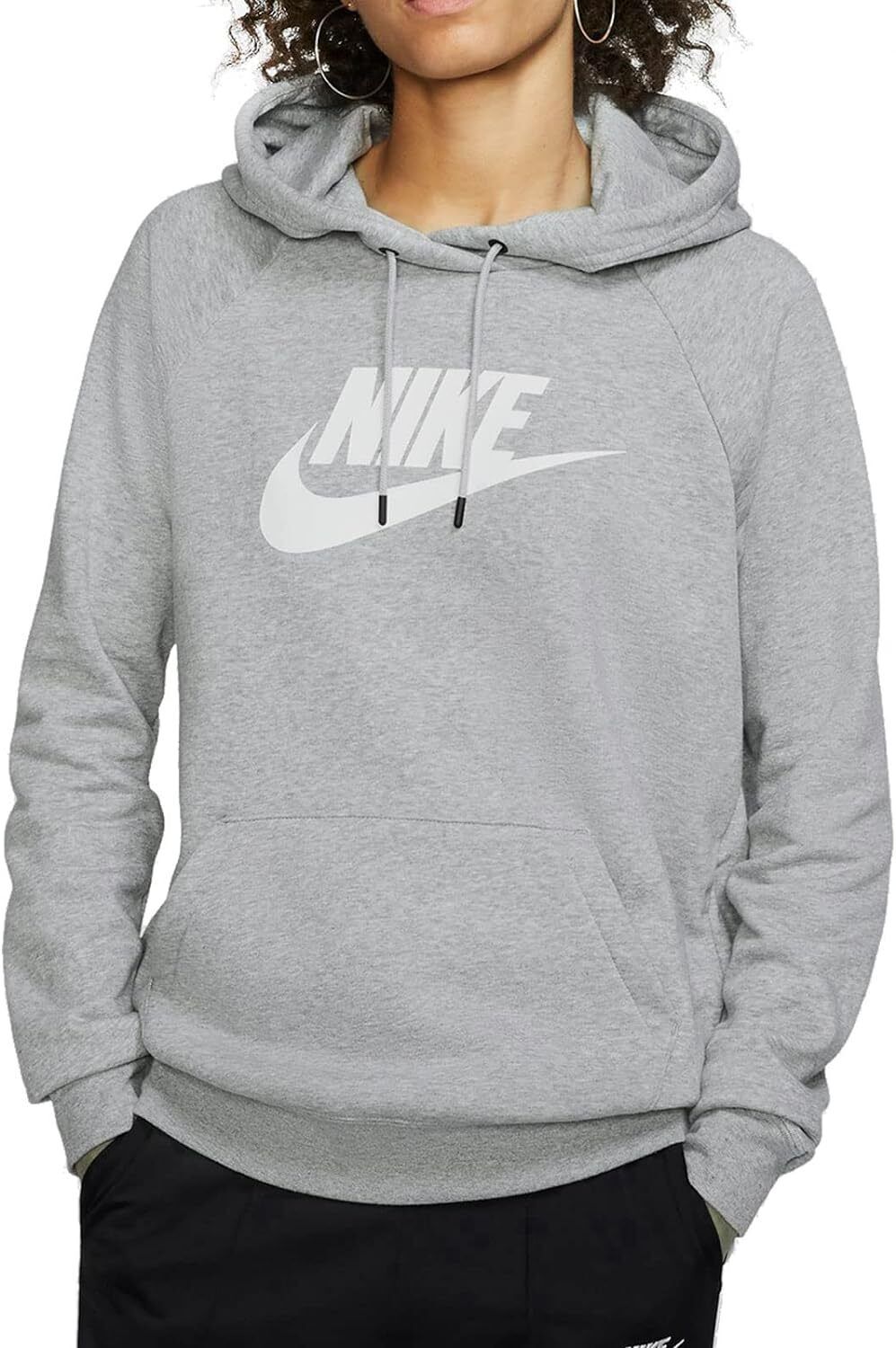 ♻️✅Nike Women's Dark Grey Heather Essential Fleece Hoodie (BV4124 063)