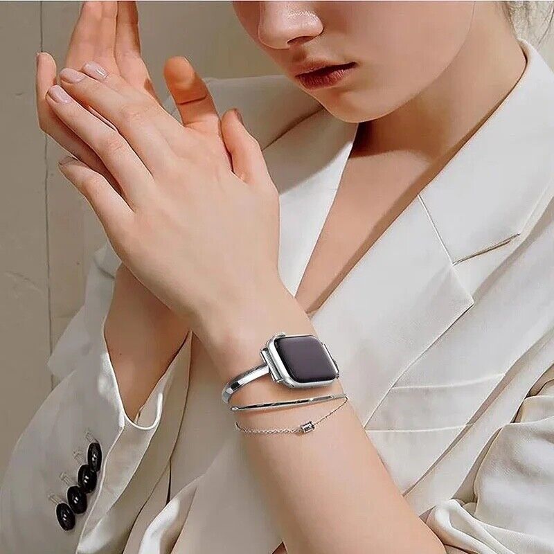 STAINLESS STEEL APPLE WATCH BAND 10/9/8/7/6/5/4/SE ULTRA 1/2 MULTICOLOR LUXURY