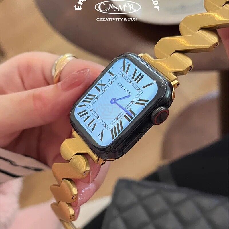 STAINLESS STEEL APPLE WATCH BAND 10/9/8/7/6/5/4/SE ULTRA 1/2 MULTICOLOR LUXURY