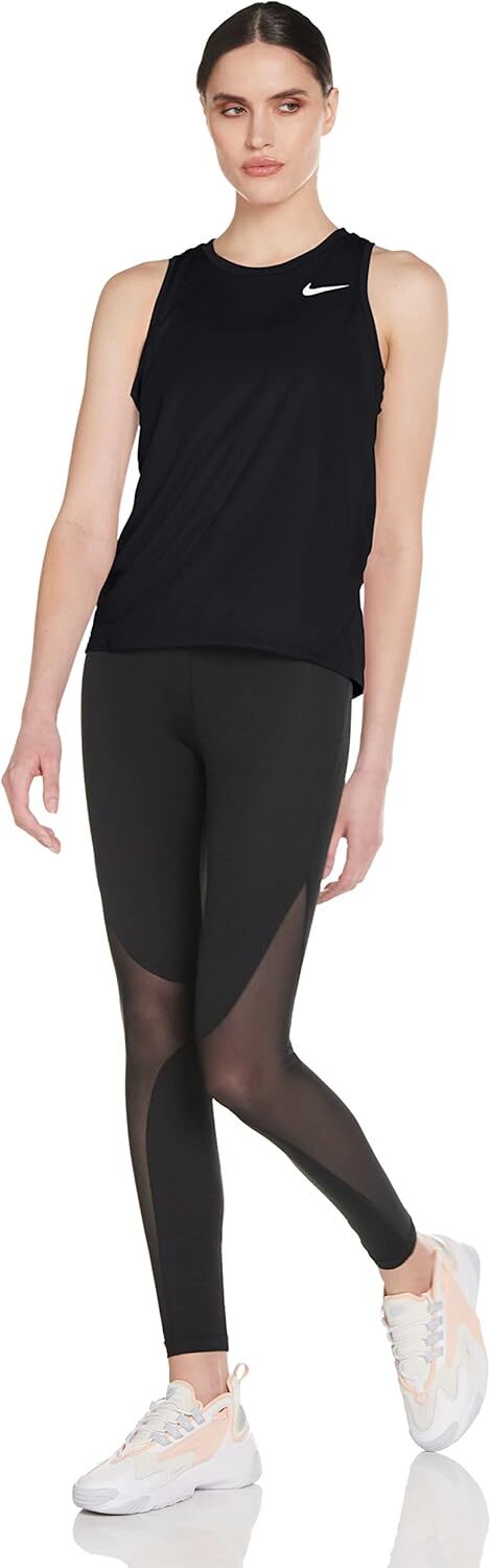 Nike Women's Miler Running Tank Black/Reflective Silver Size Small