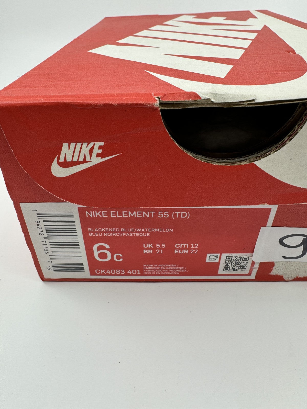 ♻️✅Nike Element 55 (TD) Blackened Blue Watermelon New Toddler Size 6c CK4083