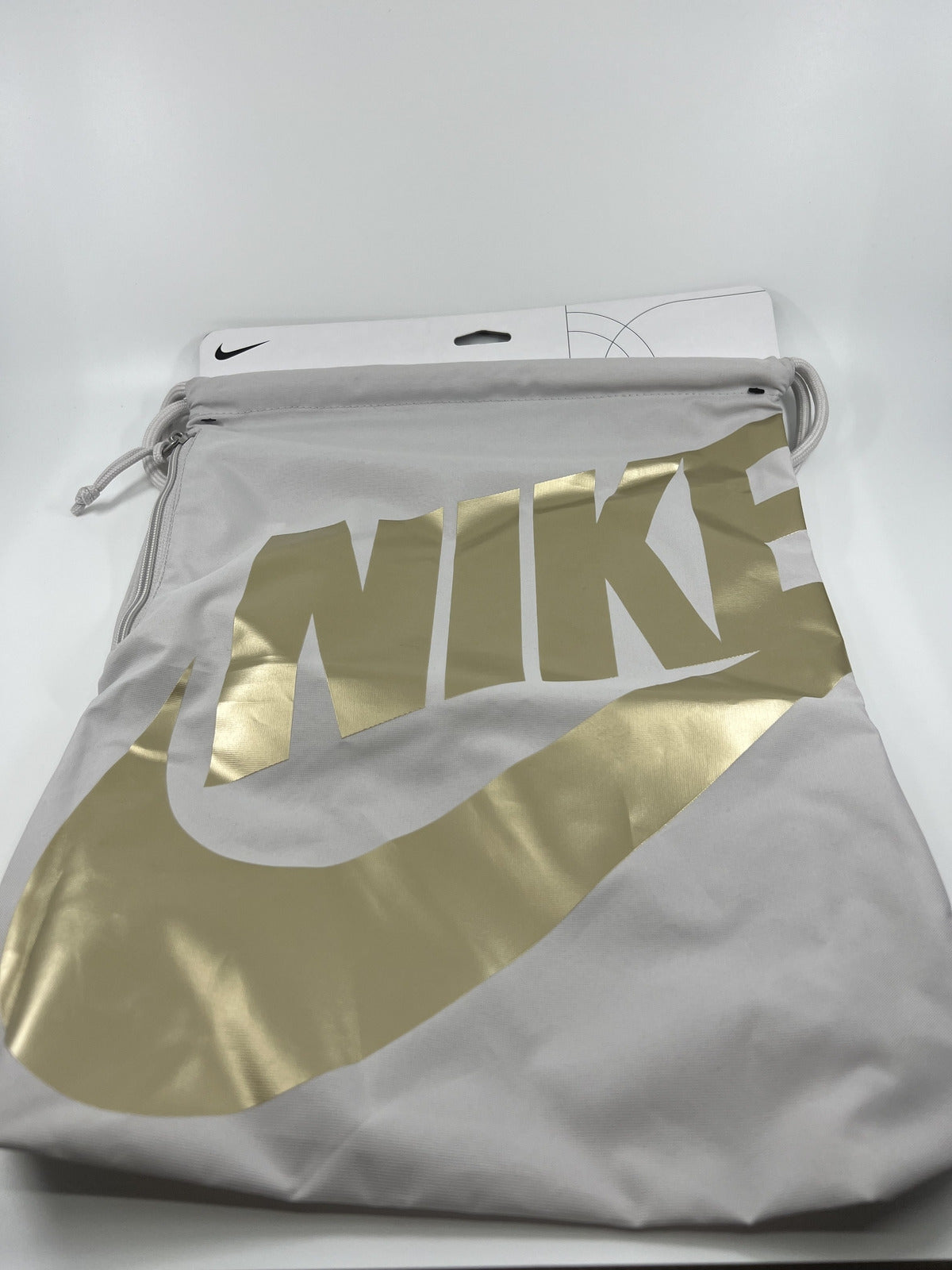 ♻️✅Nike Heritage Gym Sack Bag (White/Gold)