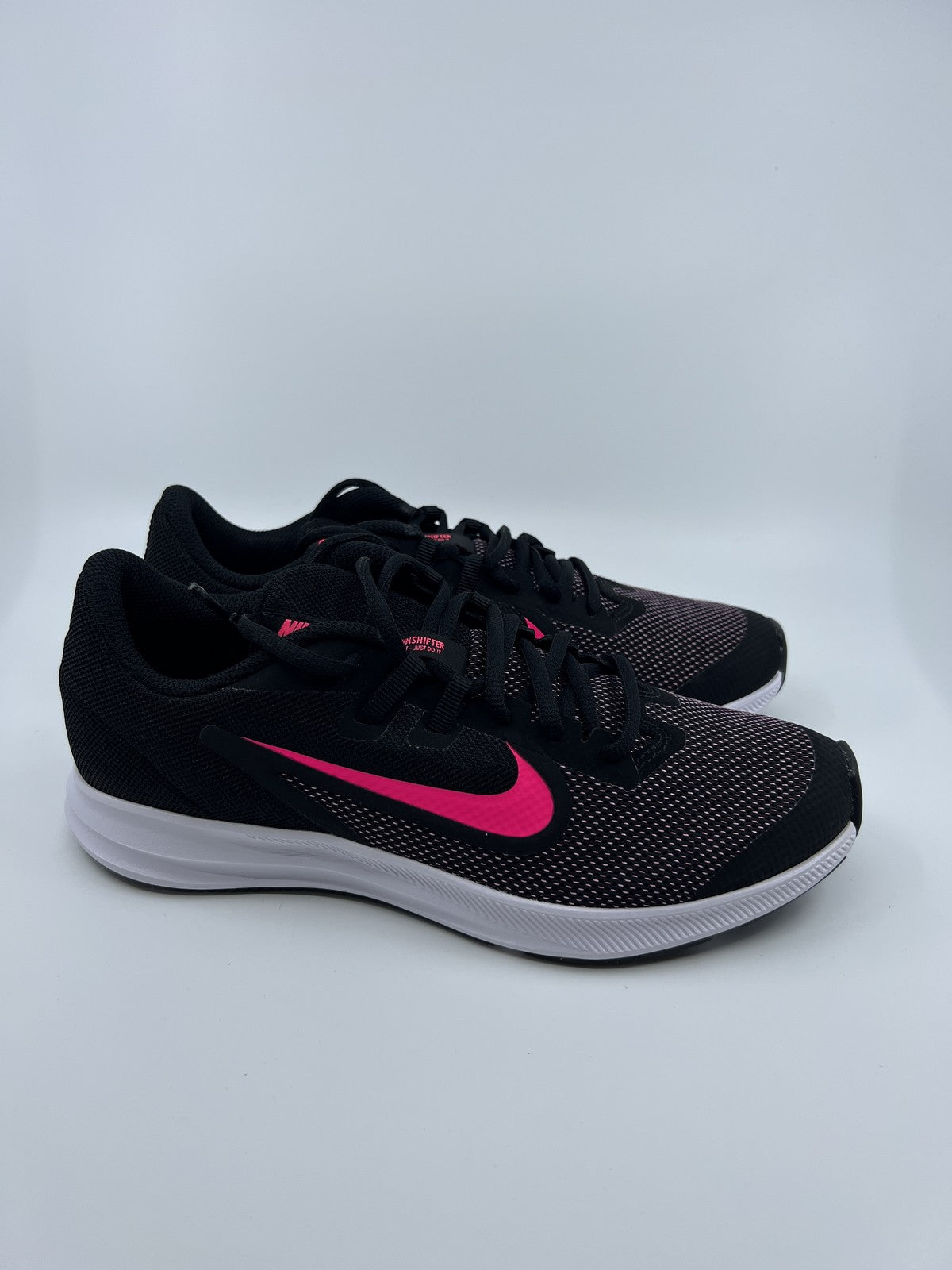 ♻️✅Nike Downshifter 9 Black/Pink/White Kids Shoes - Size 7 AR4135-003