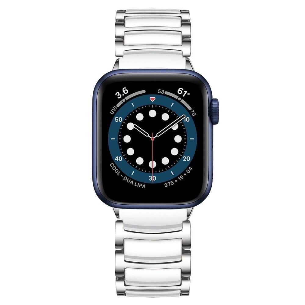 STAINLESS STEEL APPLE WATCH BAND 10/9/8/7/6/5/4/SE ULTRA 1/2 MULTICOLOR LUXURY