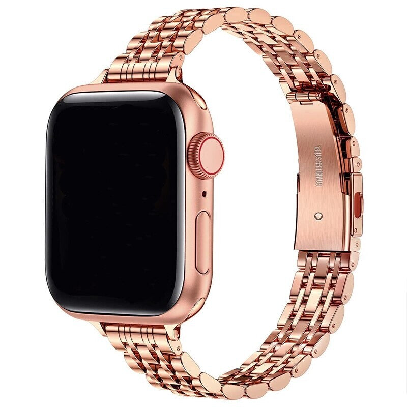STAINLESS STEEL APPLE WATCH BAND 10/9/8/7/6/5/4/SE ULTRA 1/2 MULTICOLOR LUXURY