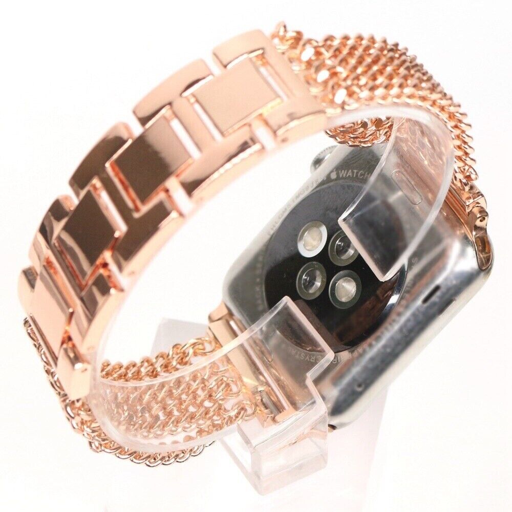STAINLESS STEEL APPLE WATCH BAND 10/9/8/7/6/5/4/SE ULTRA 1/2 MULTICOLOR LUXURY