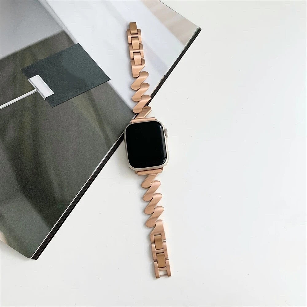 STAINLESS STEEL APPLE WATCH BAND 10/9/8/7/6/5/4/SE ULTRA 1/2 MULTICOLOR LUXURY