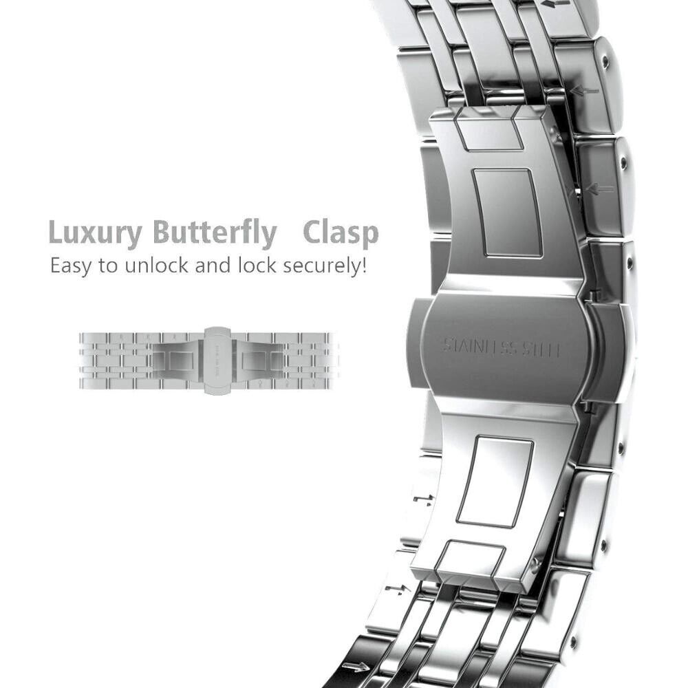 STAINLESS STEEL APPLE WATCH BAND 10/9/8/7/6/5/4/SE ULTRA 1/2 MULTICOLOR LUXURY