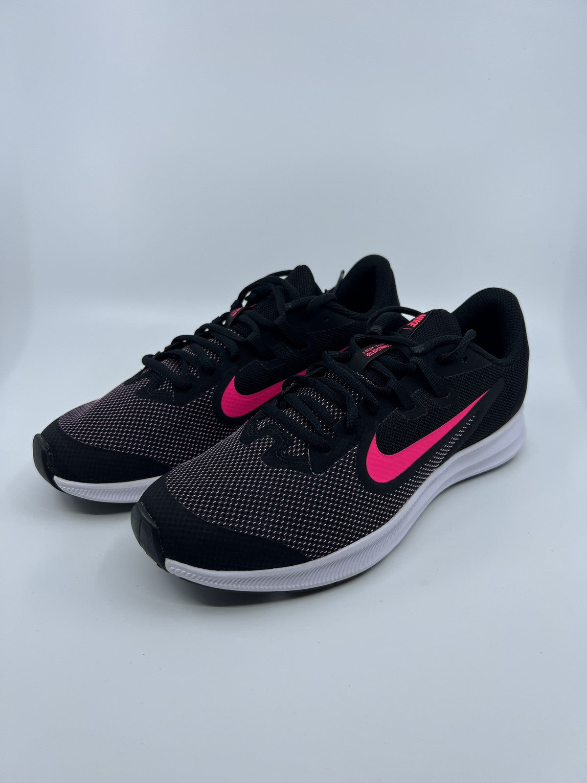 ♻️✅Nike Downshifter 9 Black/Pink/White Kids Shoes - Size 7 AR4135-003