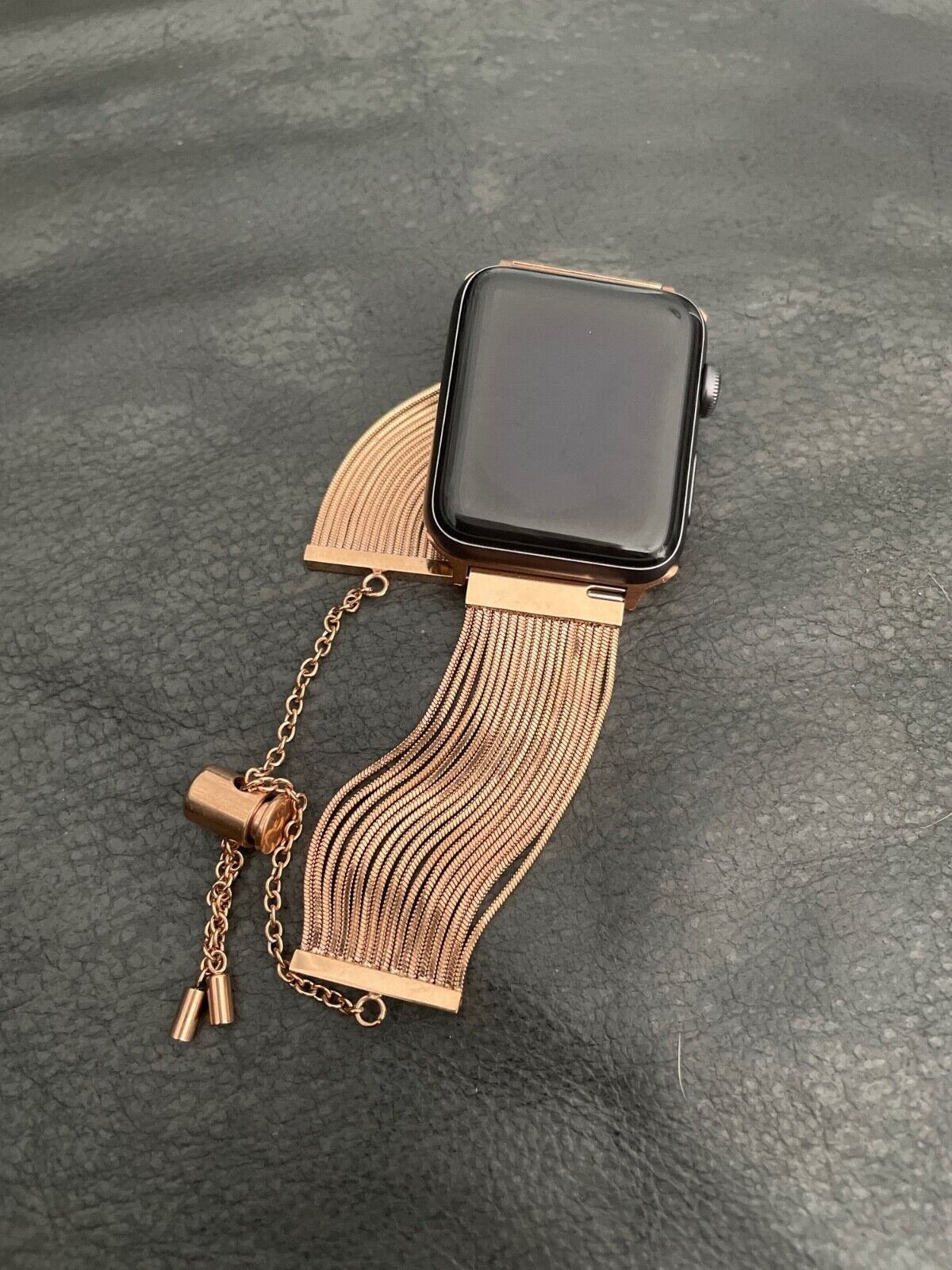 STAINLESS STEEL APPLE WATCH BAND 10/9/8/7/6/5/4/SE ULTRA 1/2 MULTICOLOR LUXURY