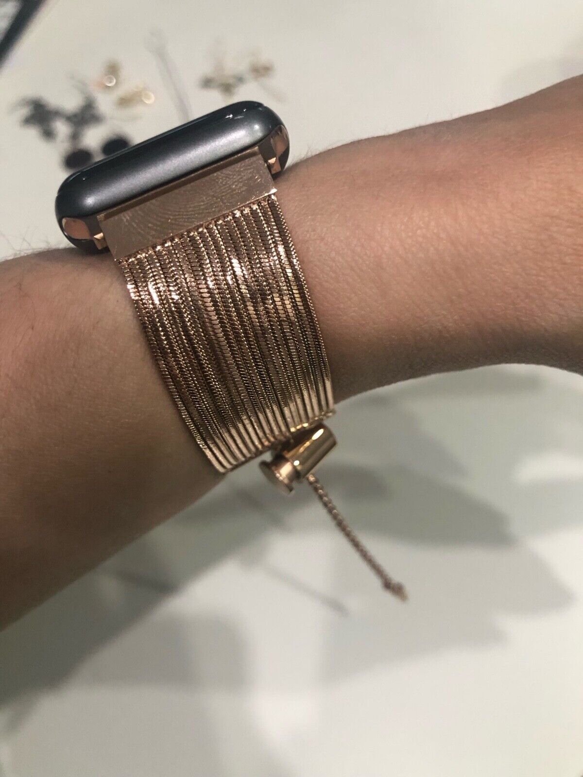 STAINLESS STEEL APPLE WATCH BAND 10/9/8/7/6/5/4/SE ULTRA 1/2 MULTICOLOR LUXURY