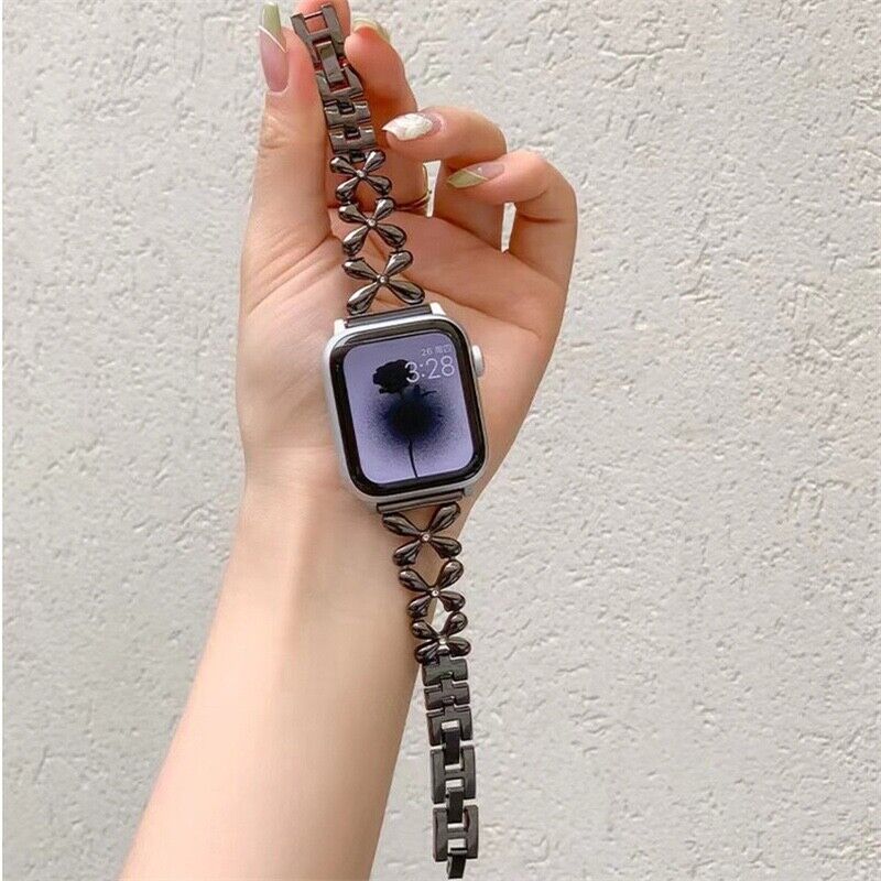 STAINLESS STEEL APPLE WATCH BAND 10/9/8/7/6/5/4/SE ULTRA 1/2 MULTICOLOR LUXURY
