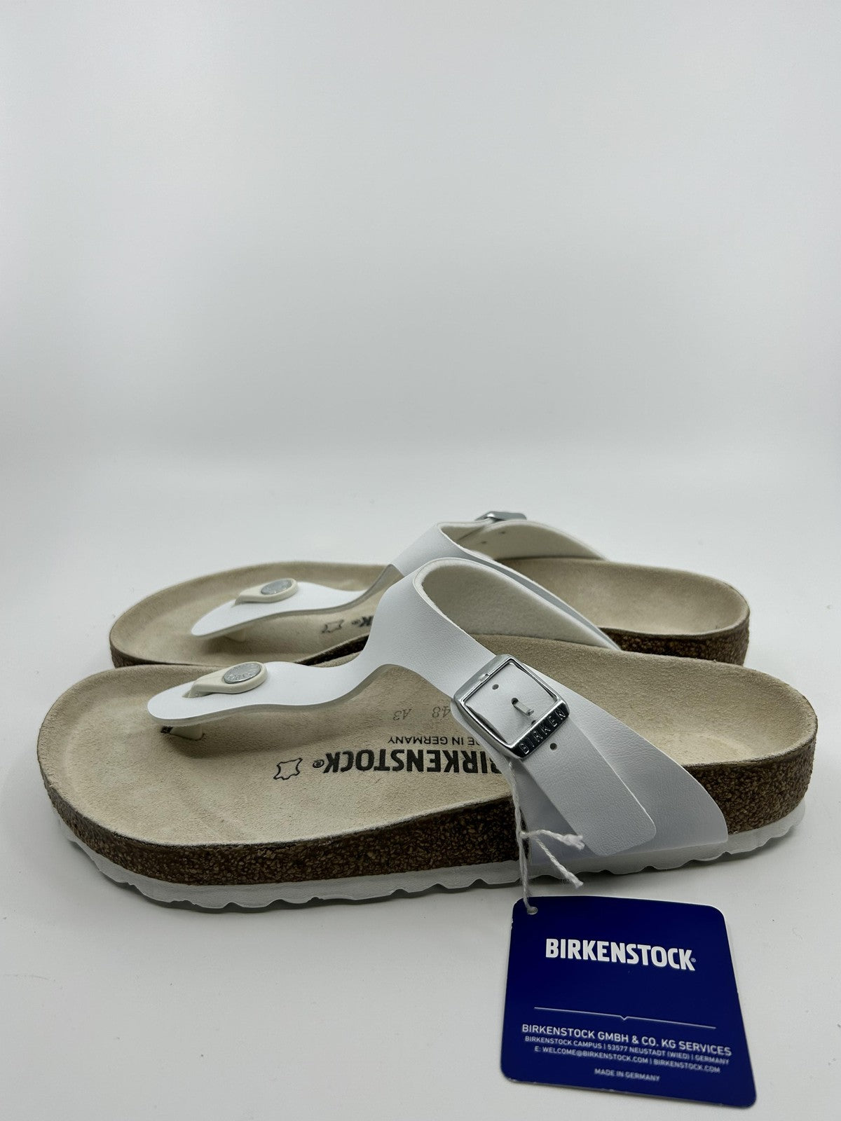♻️✅Birkenstock Gizeh BS WHEIT Men's Sandal US9 Brand New Original Box