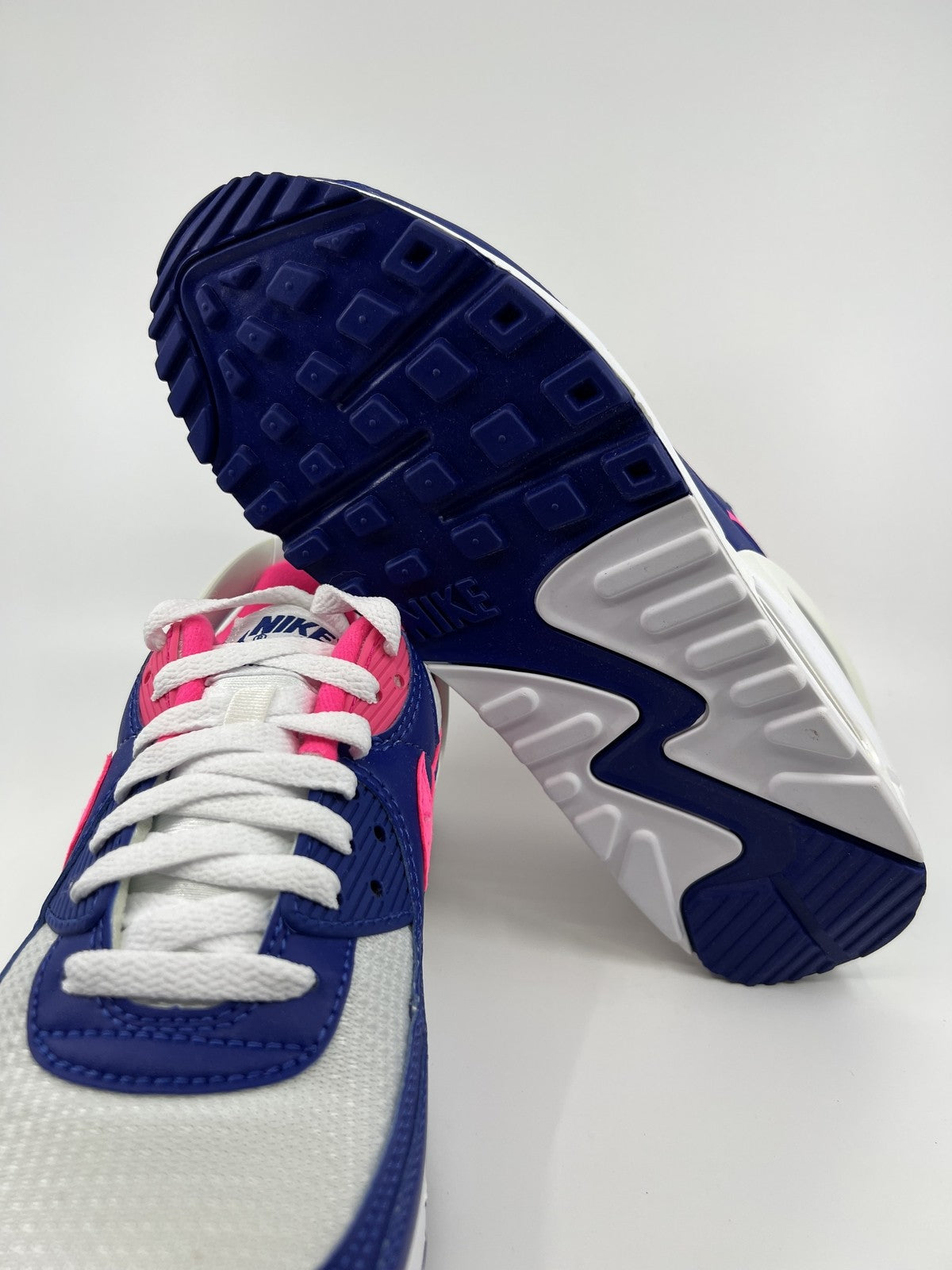 Nike Air Max 90 Flyease Shoes CU0814 101 Hyper Pink Deep Royal Blue US 9,5