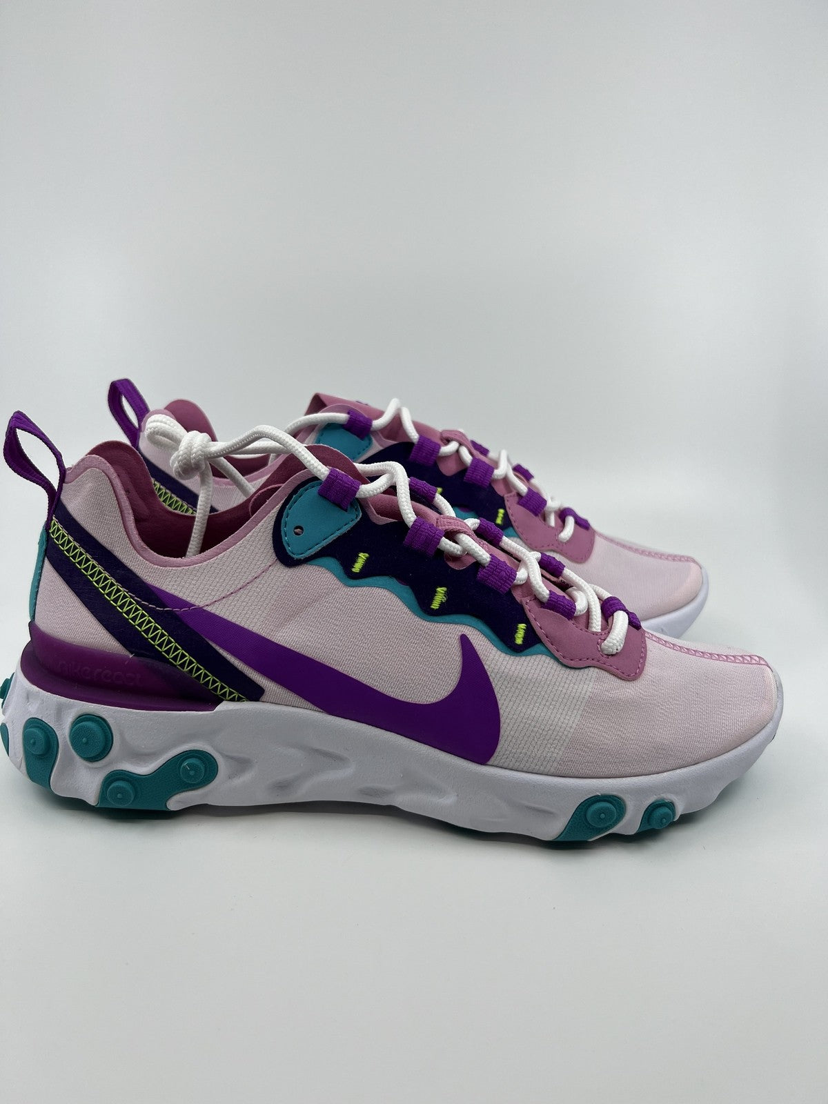 Nike BQ2728 REACT ELEMENT 55 - MAGIC FLAMINGO Women Running Shoe US7.5