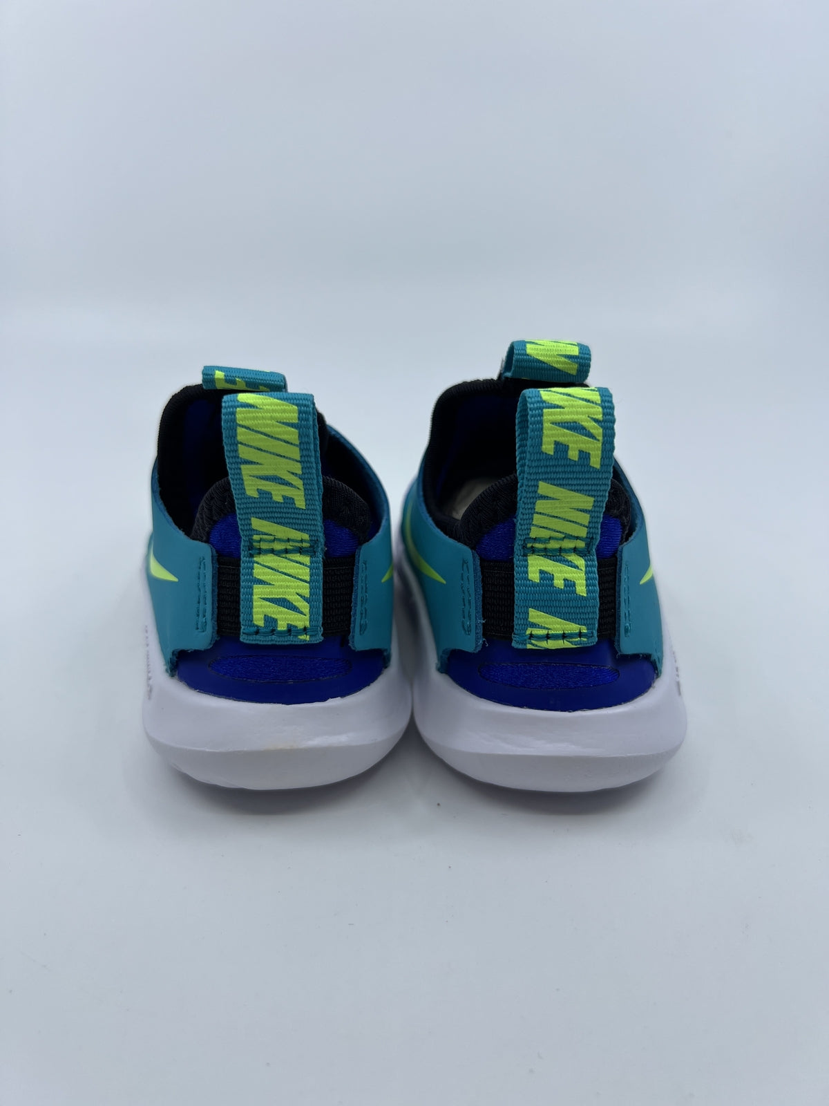 ♻️✅Nike Flex Runner (TD) Blue/Green Slip-On Shoes AT4665-601 Toddler US5C
