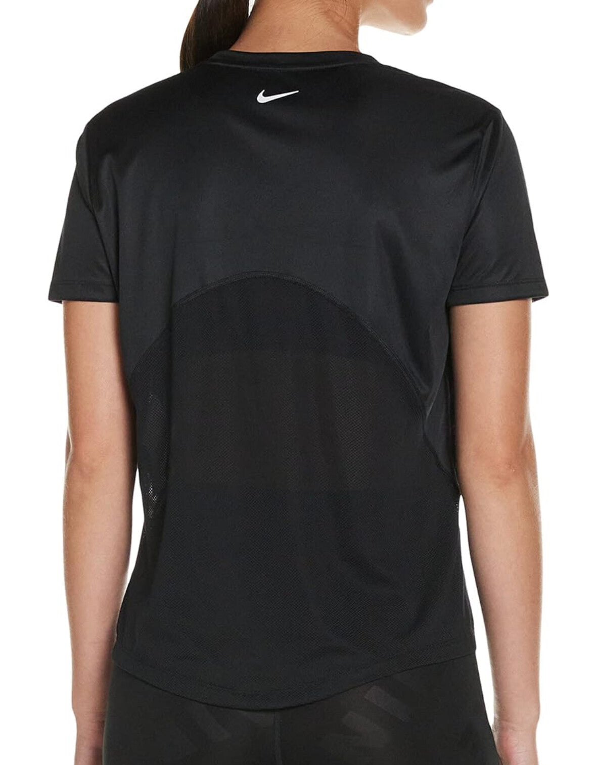 Nike Women's Miler Short Sleeve Running Top Medium Black