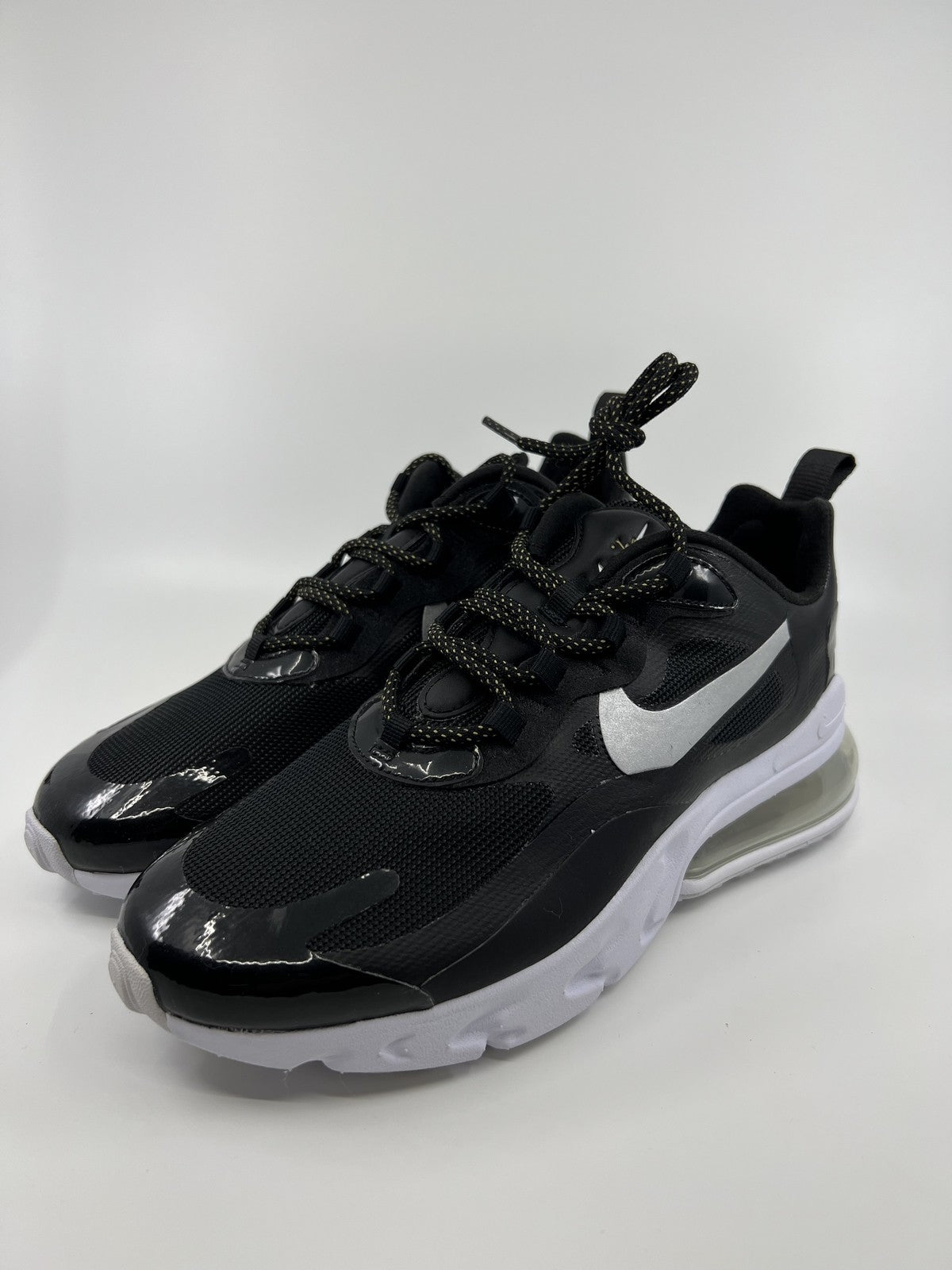 Nike AIR MAX 270 REACT - BLACK SILVER Women's Running US8