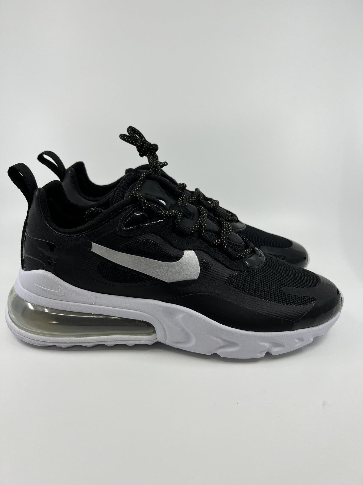 Nike AIR MAX 270 REACT - BLACK SILVER Women's Running US8