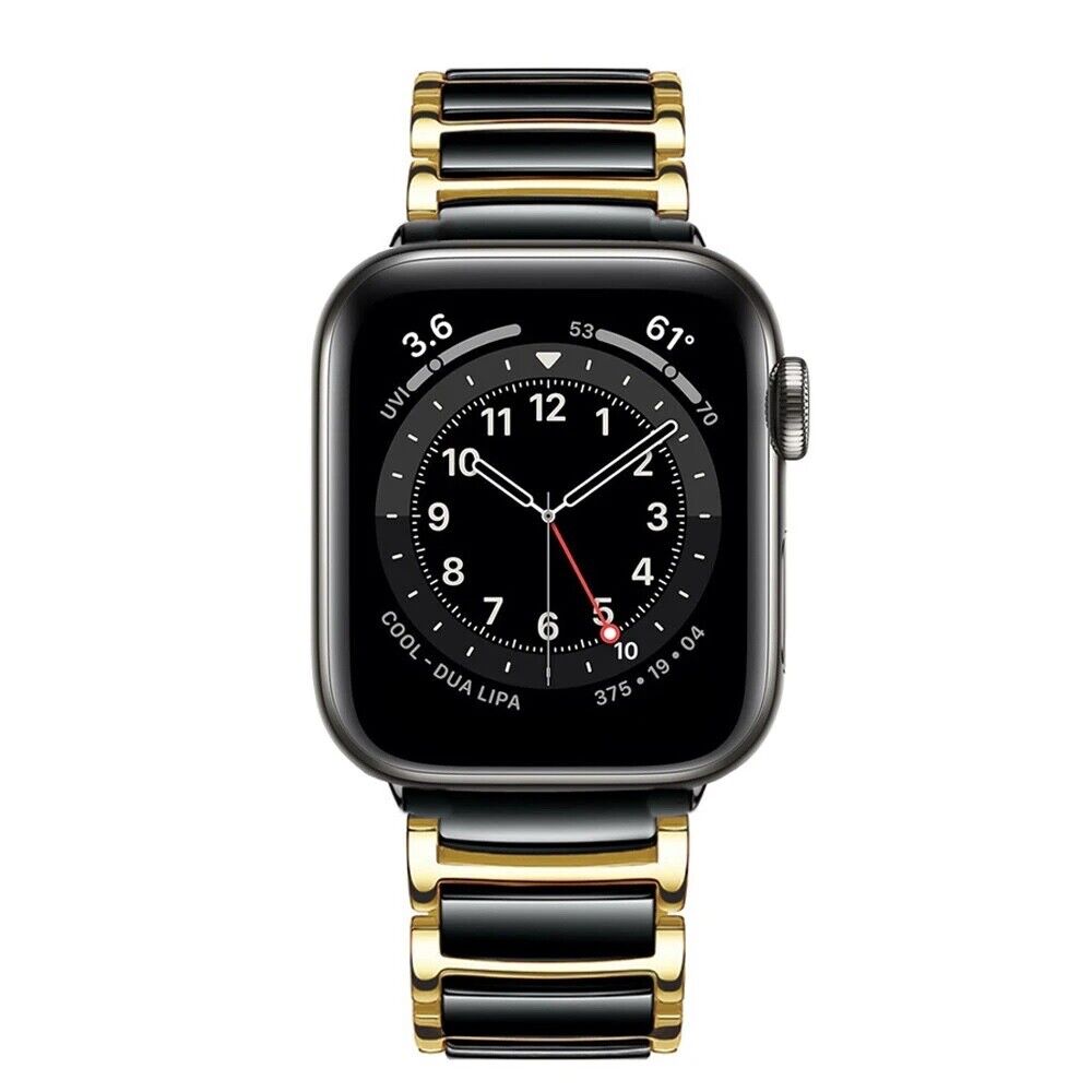 STAINLESS STEEL APPLE WATCH BAND 10/9/8/7/6/5/4/SE ULTRA 1/2 MULTICOLOR LUXURY