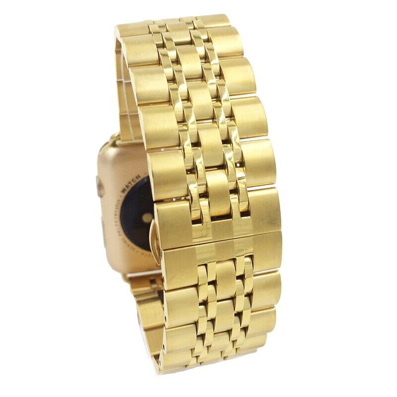 STAINLESS STEEL APPLE WATCH BAND 10/9/8/7/6/5/4/SE ULTRA 1/2 MULTICOLOR LUXURY
