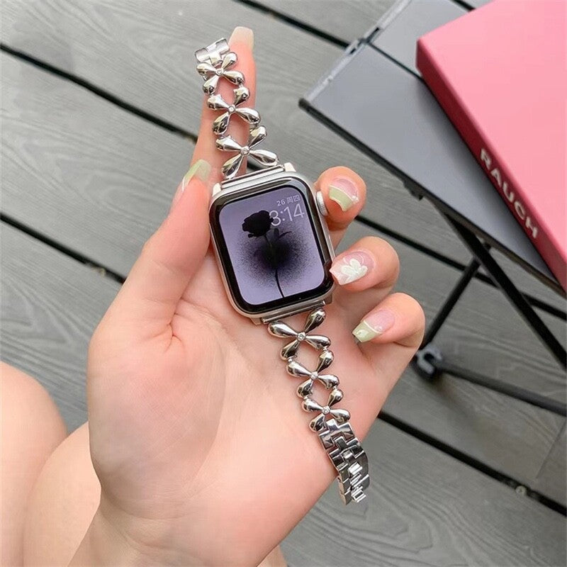 STAINLESS STEEL APPLE WATCH BAND 10/9/8/7/6/5/4/SE ULTRA 1/2 MULTICOLOR LUXURY