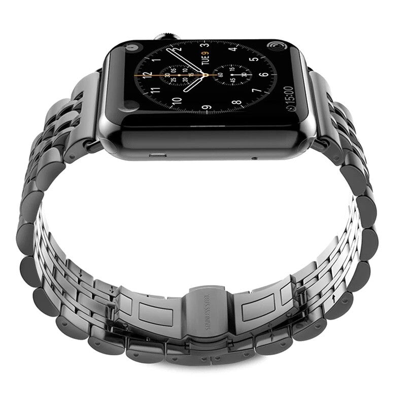 STAINLESS STEEL APPLE WATCH BAND 10/9/8/7/6/5/4/SE ULTRA 1/2 MULTICOLOR LUXURY