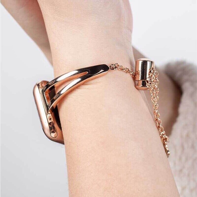 STAINLESS STEEL APPLE WATCH BAND 10/9/8/7/6/5/4/SE ULTRA 1/2 MULTICOLOR LUXURY