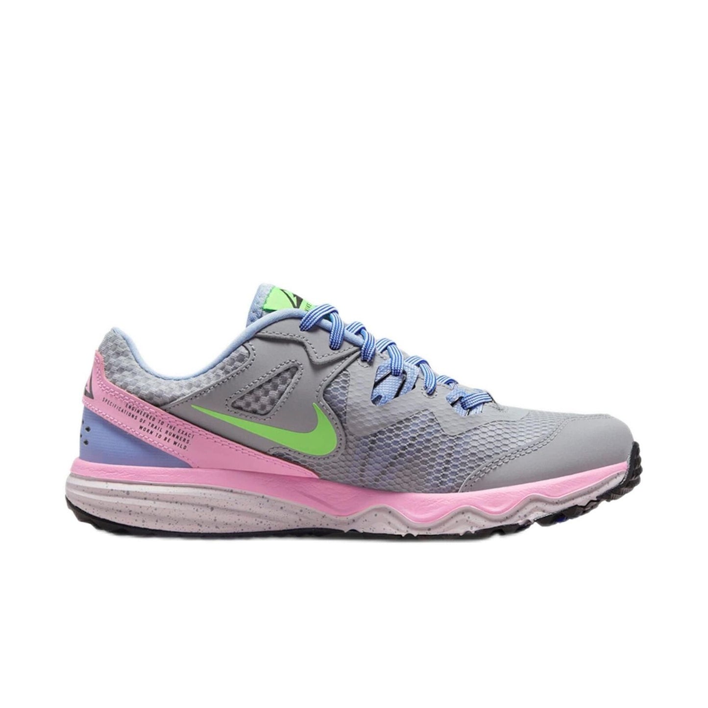 Nike Women Juniper Trail Running Shoe 7 Wolf Grey/Green Strike