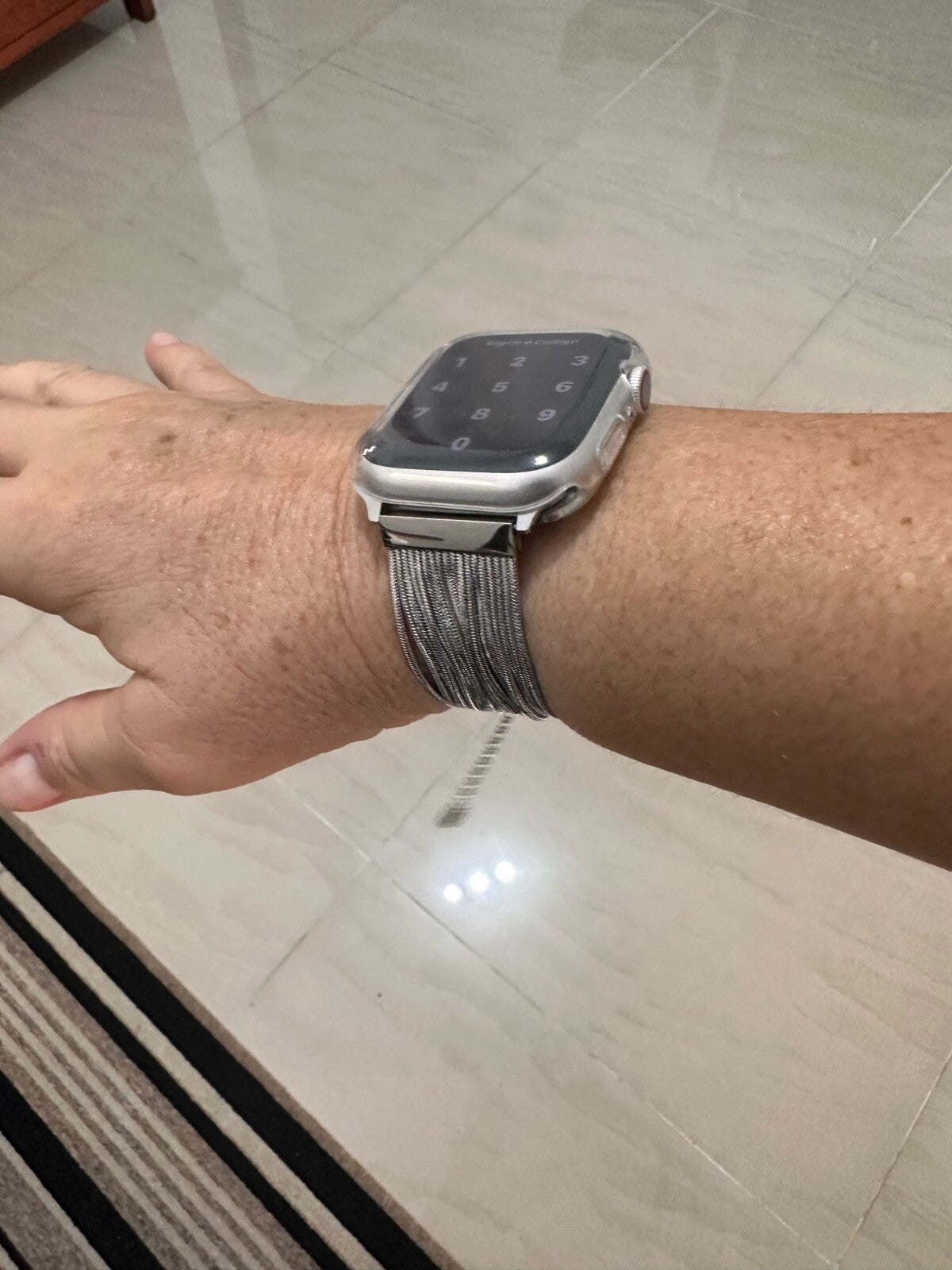 STAINLESS STEEL APPLE WATCH BAND 10/9/8/7/6/5/4/SE ULTRA 1/2 MULTICOLOR LUXURY