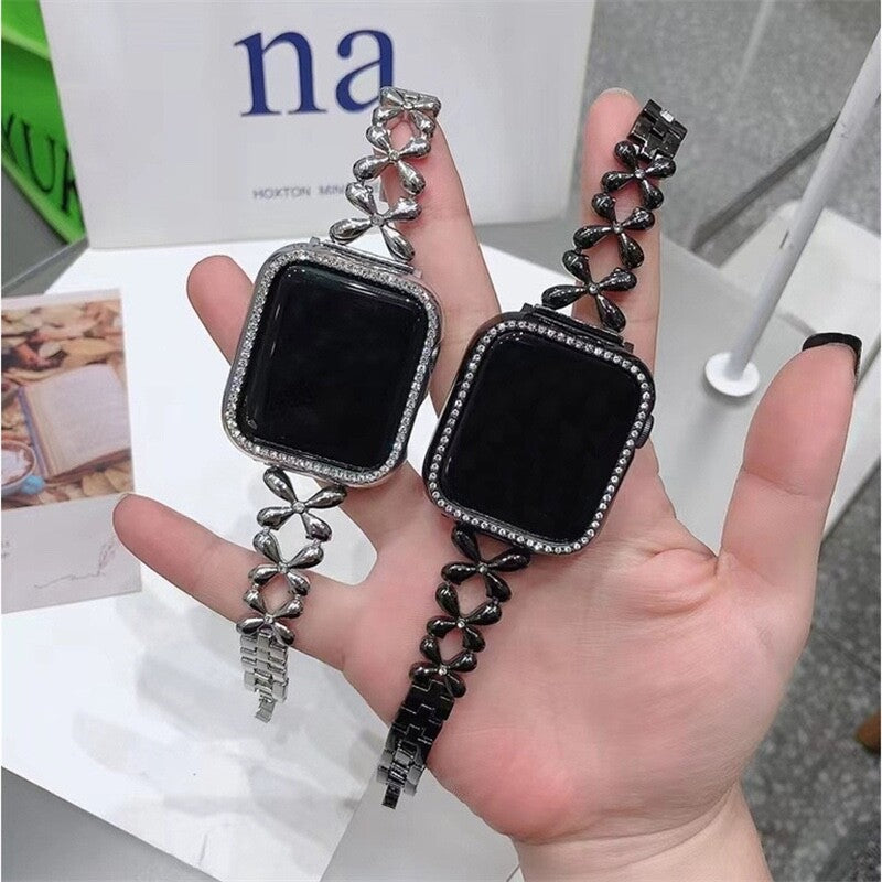 STAINLESS STEEL APPLE WATCH BAND 10/9/8/7/6/5/4/SE ULTRA 1/2 MULTICOLOR LUXURY