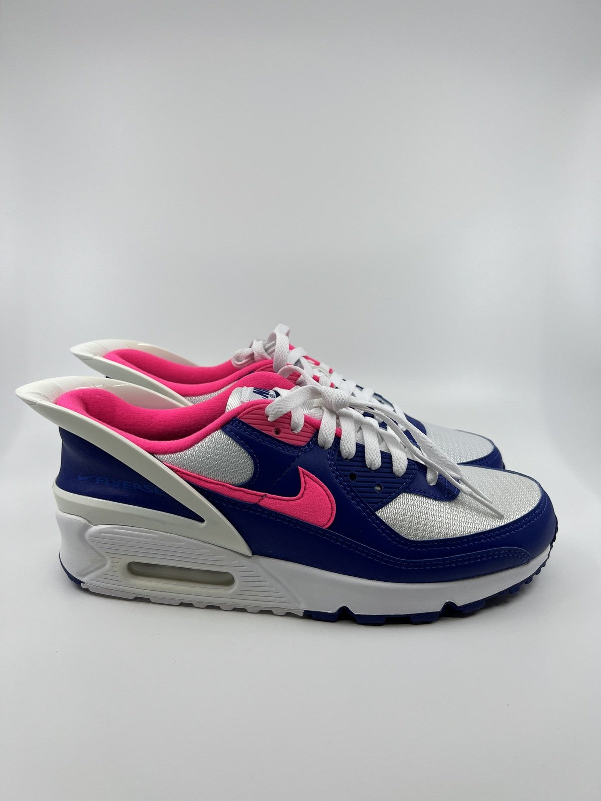 Nike Air Max 90 Flyease Shoes CU0814 101 Hyper Pink Deep Royal Blue US 9,5