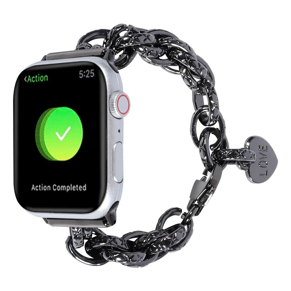 STAINLESS STEEL APPLE WATCH BAND 10/9/8/7/6/5/4/SE ULTRA 1/2 MULTICOLOR LUXURY