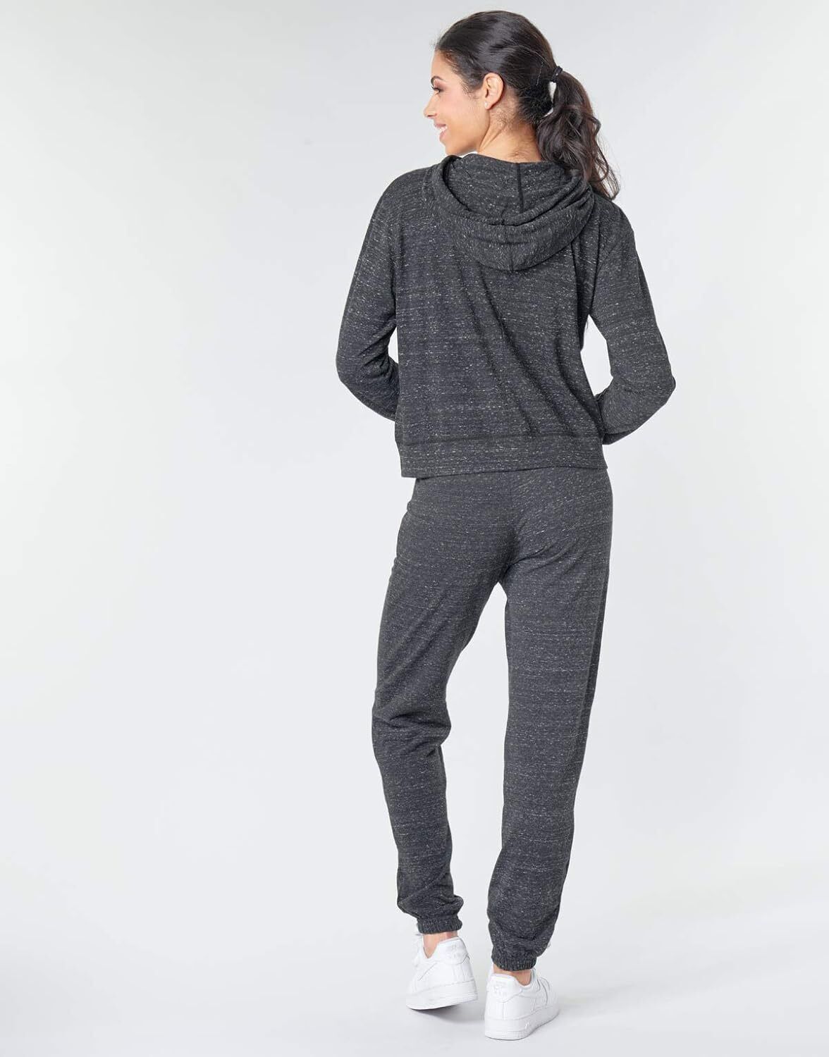 Nike womens NSW Gym Vintage Full-Zip Hoodie Small Black/(Sail)