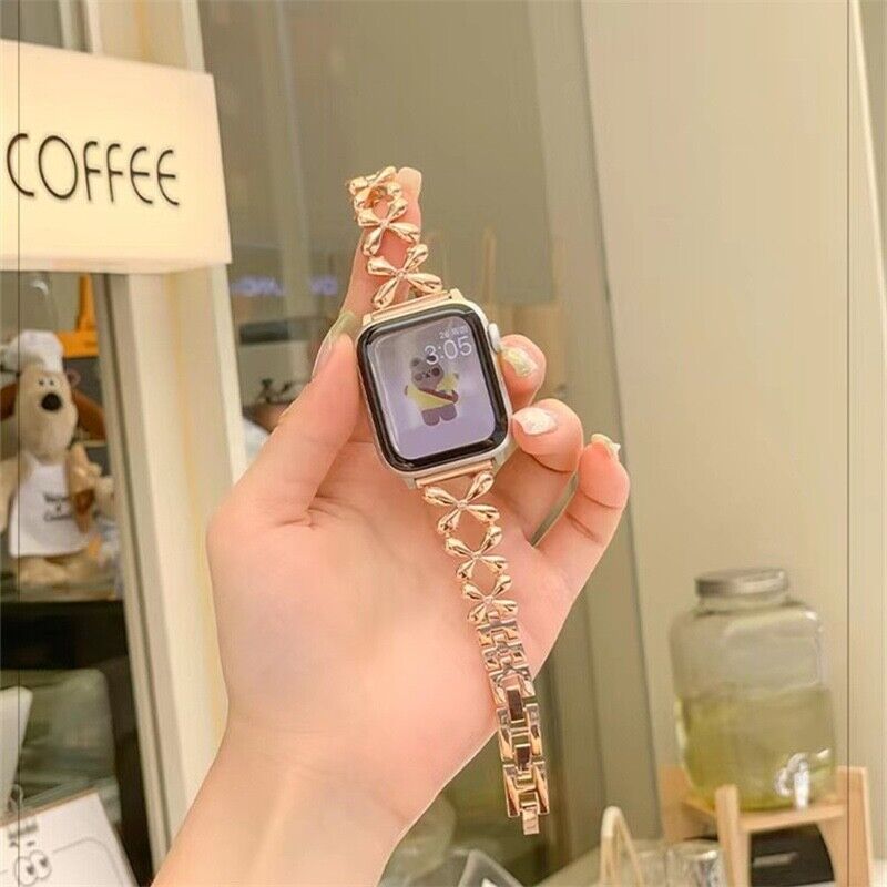 STAINLESS STEEL APPLE WATCH BAND 10/9/8/7/6/5/4/SE ULTRA 1/2 MULTICOLOR LUXURY