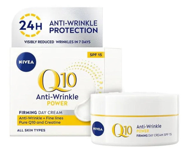 Nivea Q10 Plus Spf 15 Anti-Wrinkle Face Day Cream, 50 ml 1.69 oz