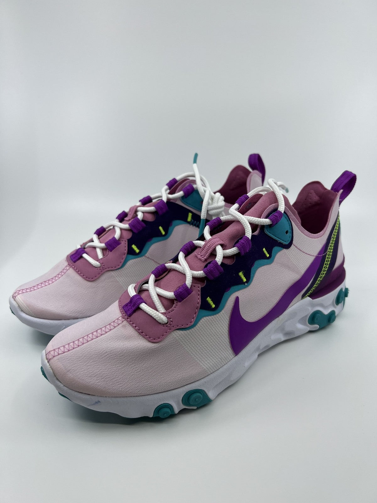 Nike BQ2728 REACT ELEMENT 55 - MAGIC FLAMINGO Women Running Shoe US7.5