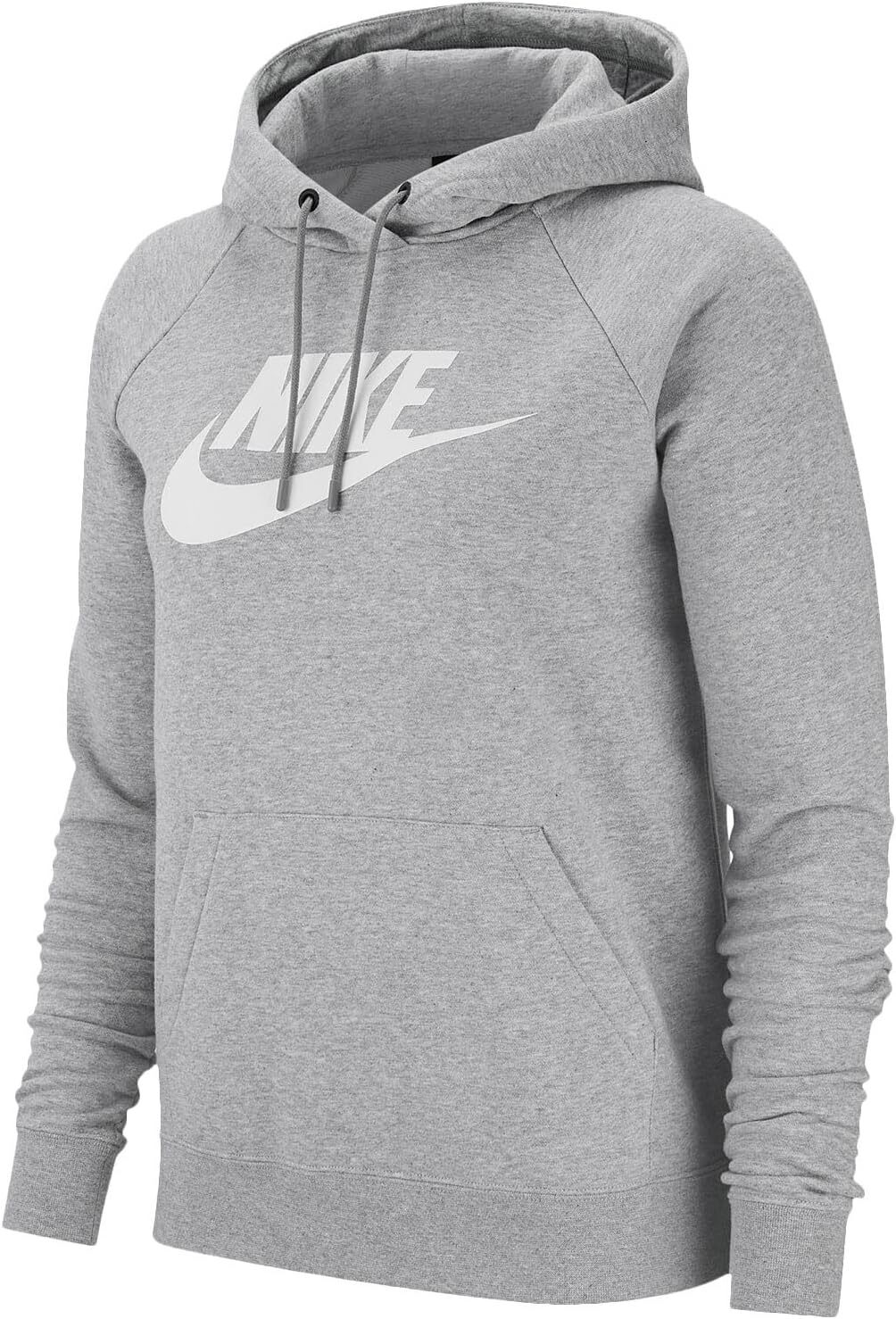 Nike Women's Dark Grey Heather Essential Fleece Hoodie (BV4124 063) X-Small Grey